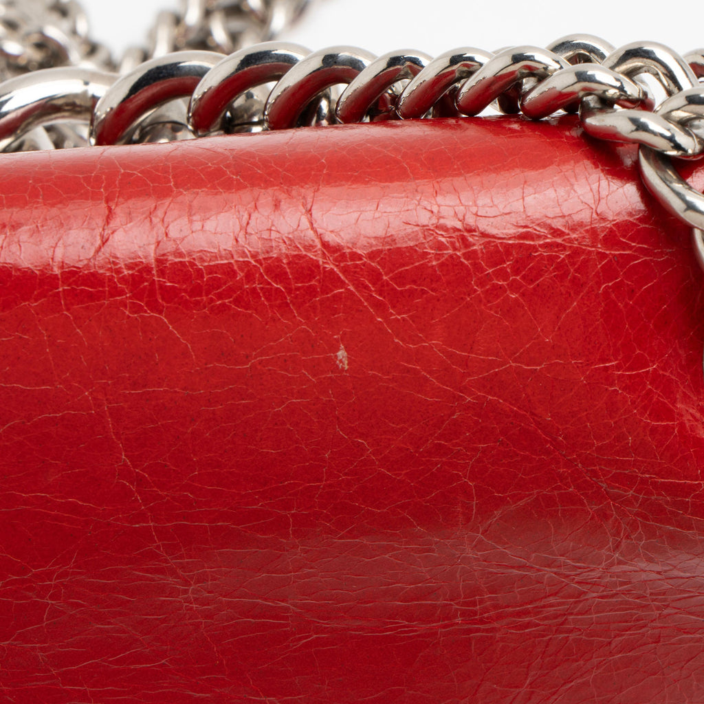 Miu Miu Patent Leather Club Chain Shoulder Bag