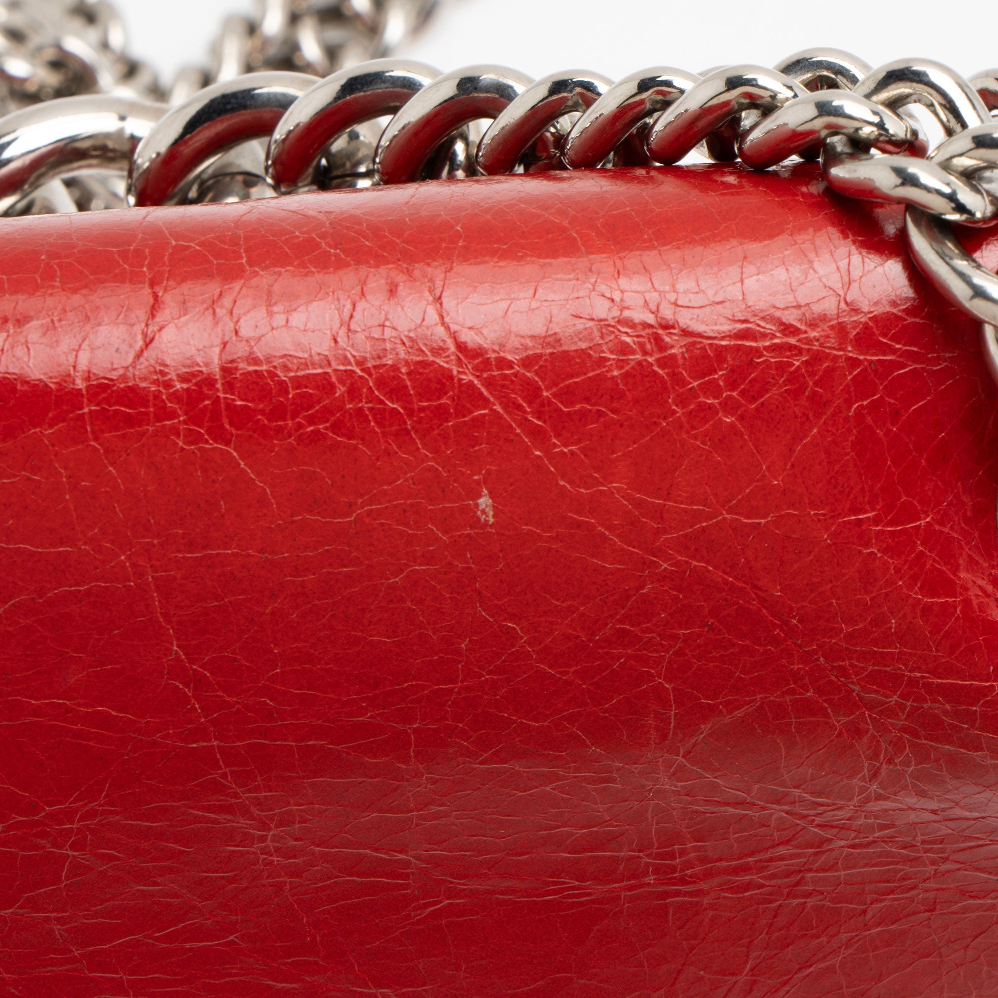 Miu Miu Patent Leather Club Chain Shoulder Bag