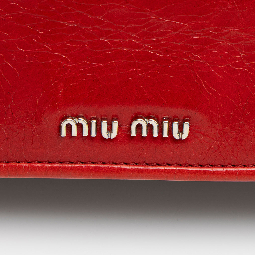 Miu Miu Patent Leather Club Chain Shoulder Bag
