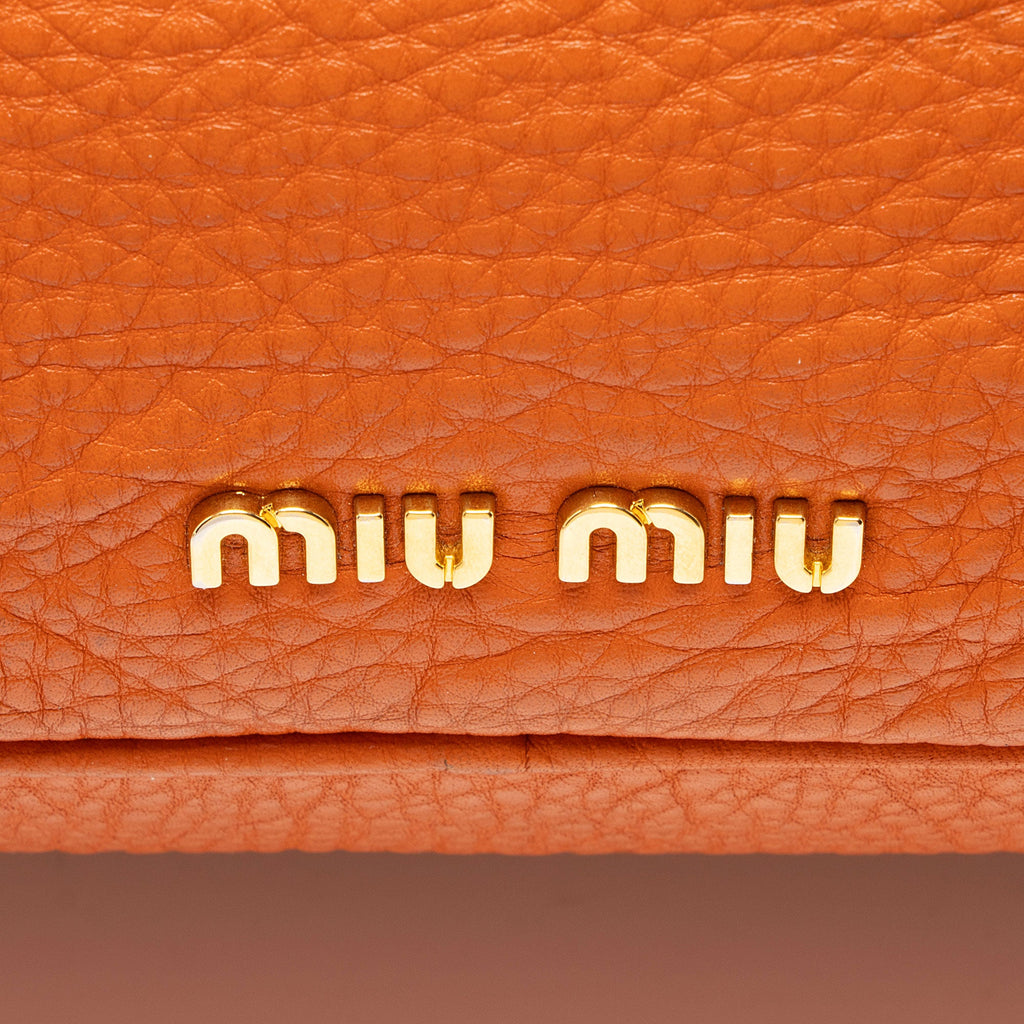 Miu Miu Vitello Caribu Convertible Tote