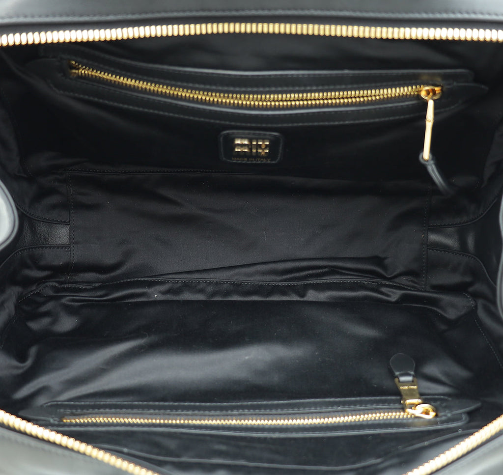 Miu Miu Black Beau Top-Handle Large Bag