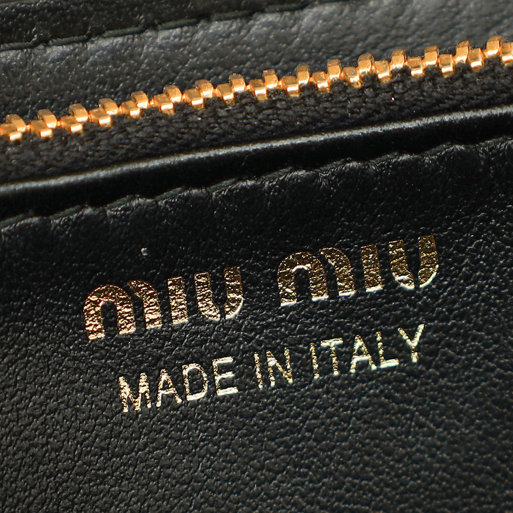 Miu Miu Black Crocodile Embossed Clutch Bag