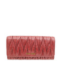 MIU MIU Red Pink Matelassé Nappa Wallet
