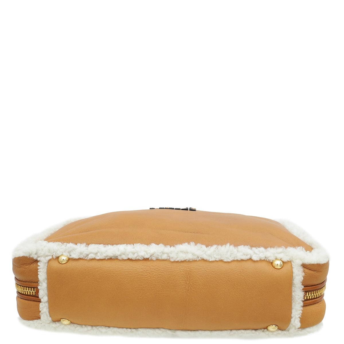 Miu Miu Bicolor Beau Shearling Top-Handle Bag