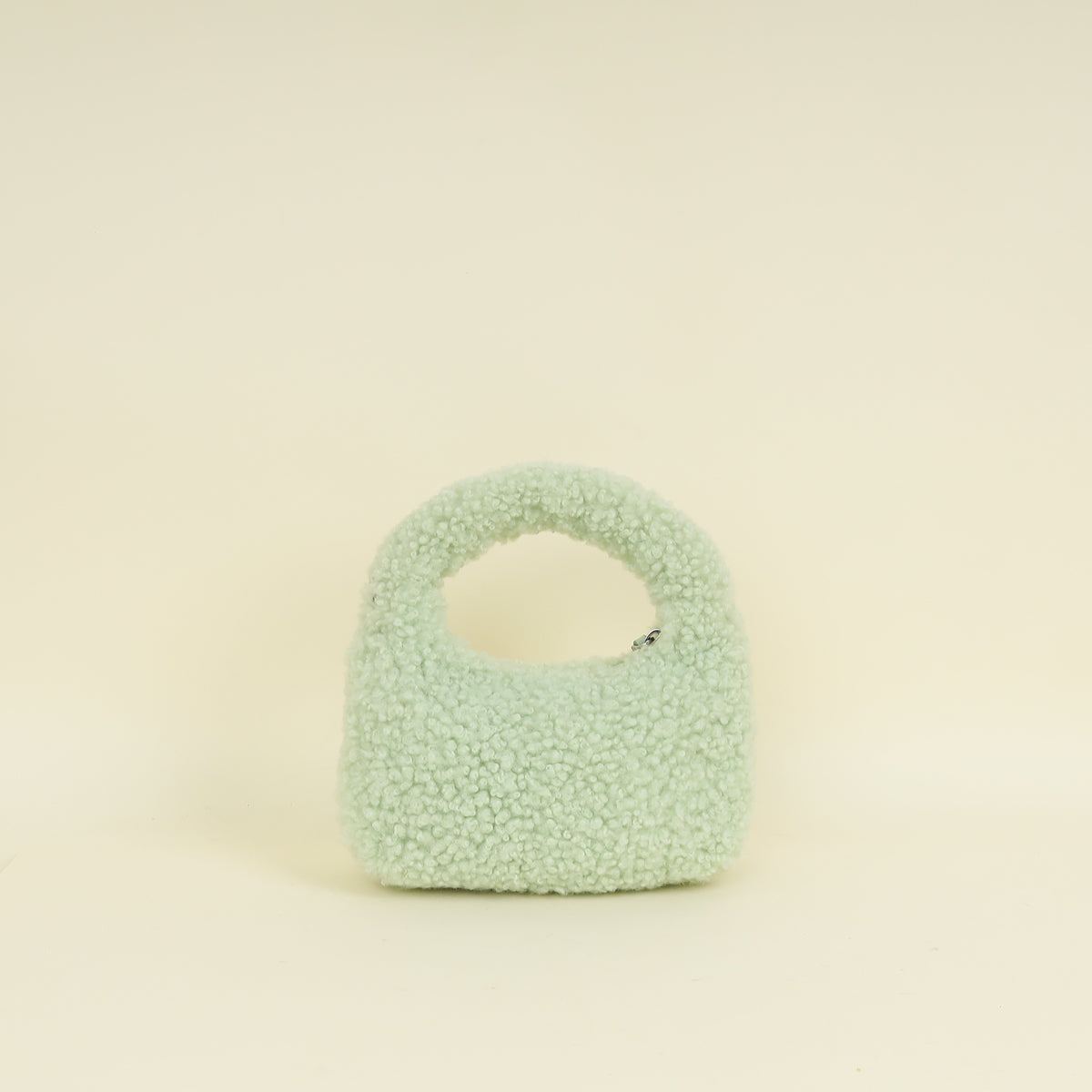 Miu Miu Green Shearling Mini Wander Handle Bag