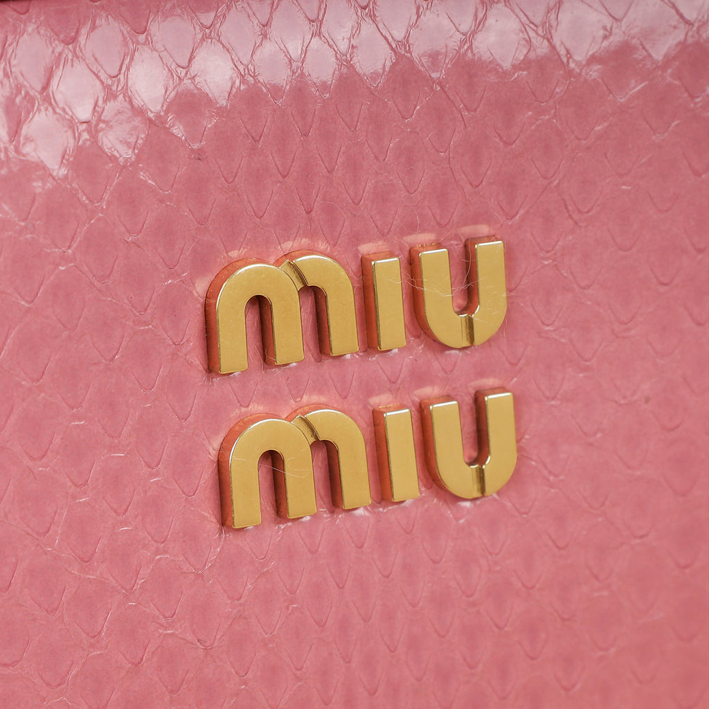 Miu Miu Petal Pink Beau Ayers Python Bag