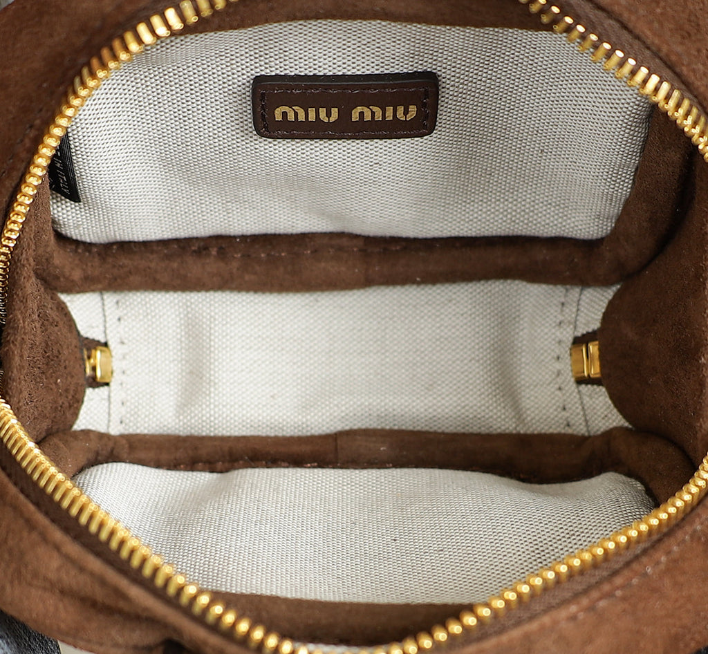 Miu Miu Dark Brown Suede Micro Bag