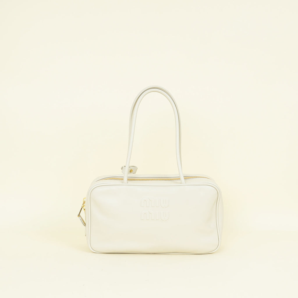 Miu Miu Ivory Beau Top-Handle Bag