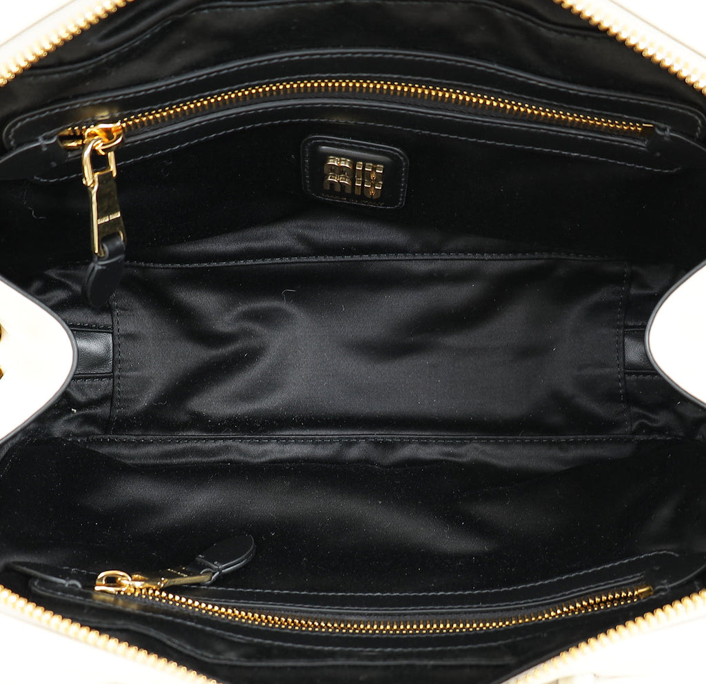 Miu Miu Ivory Beau Top-Handle Bag