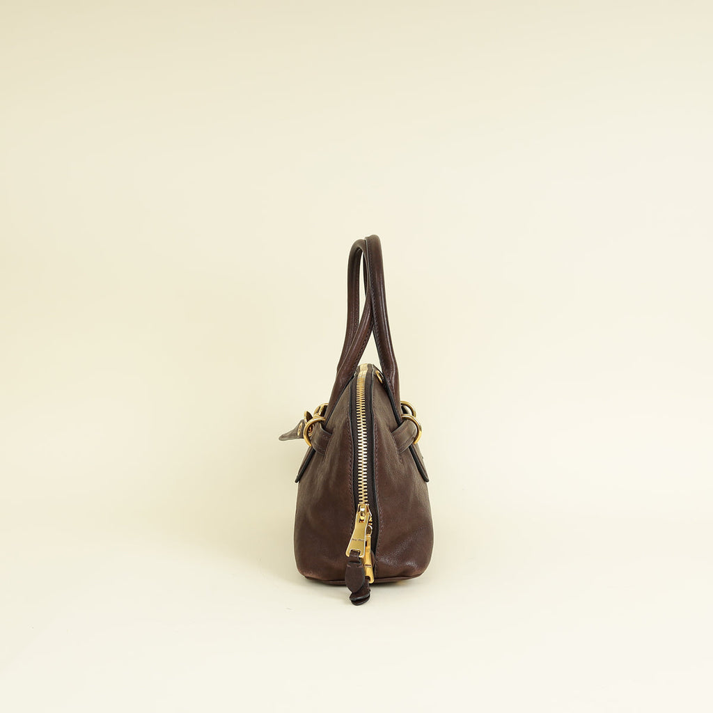 Miu Miu Briarwood Aventure Nappa Top-Handle Briarwood Regular Bag