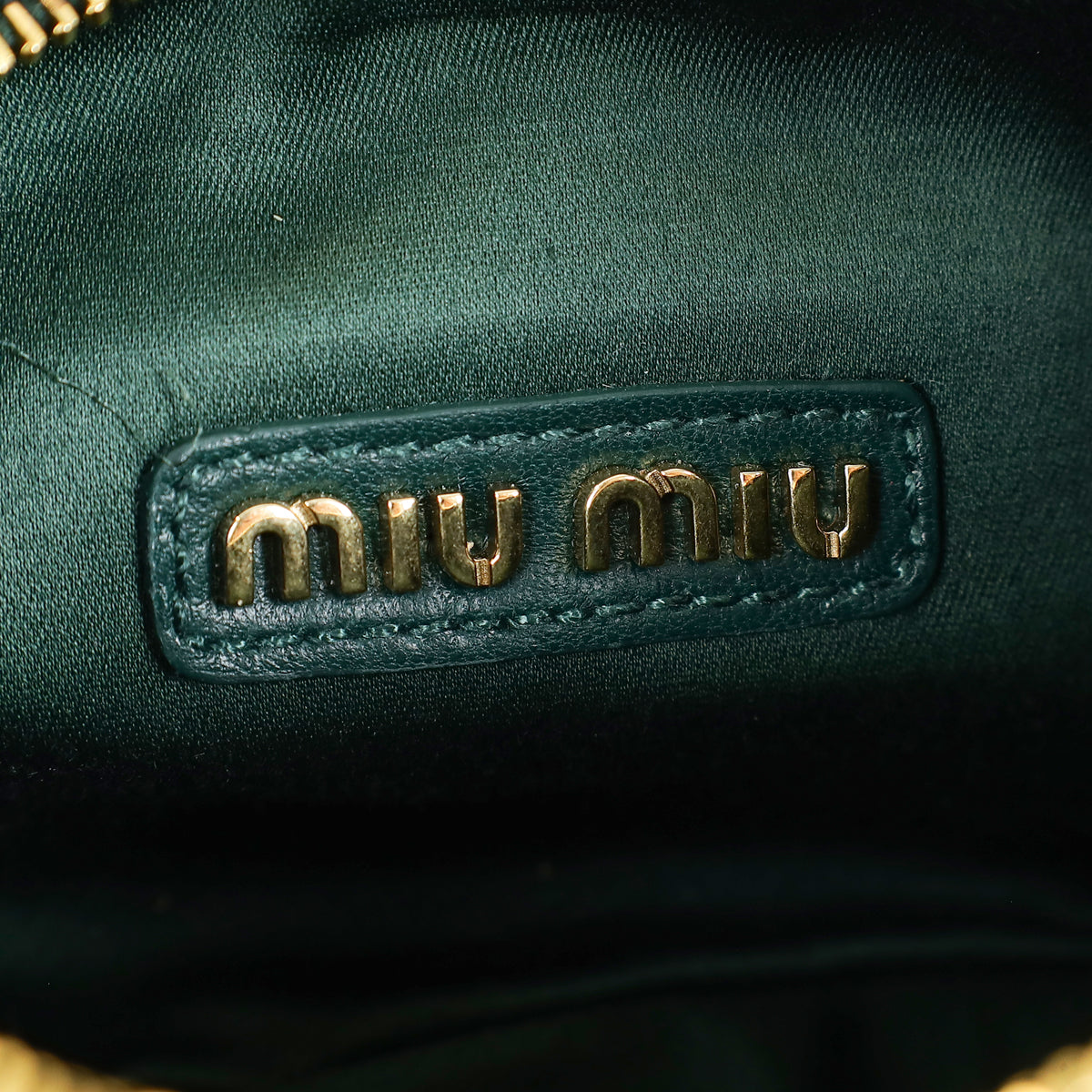 Miu Miu Emerald Green Mini Wander Hobo Bag