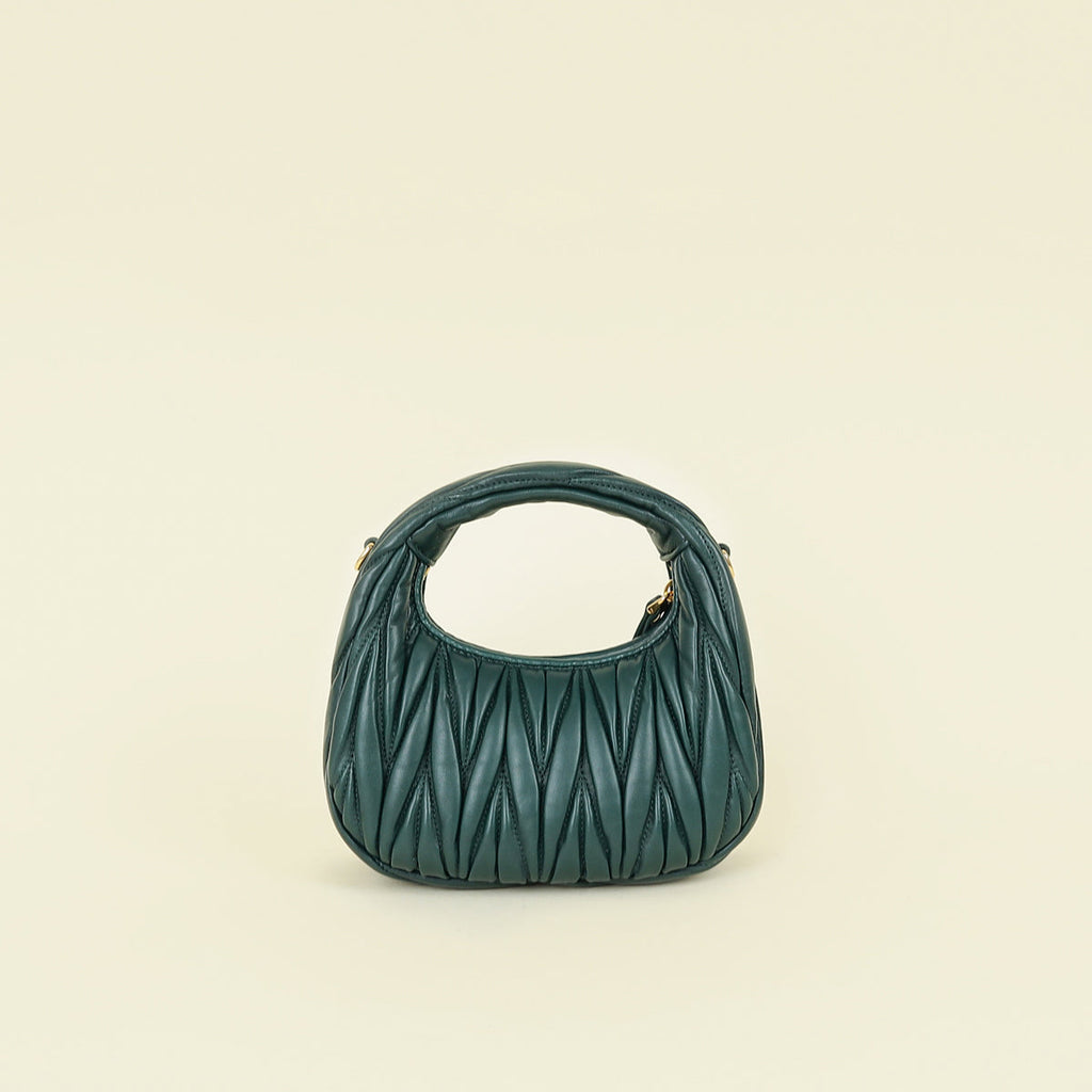 Miu Miu Emerald Green Mini Wander Hobo Bag