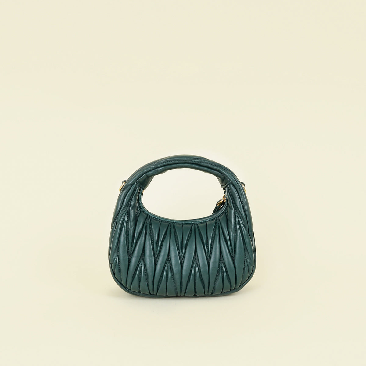 Miu Miu Emerald Green Mini Wander Hobo Bag