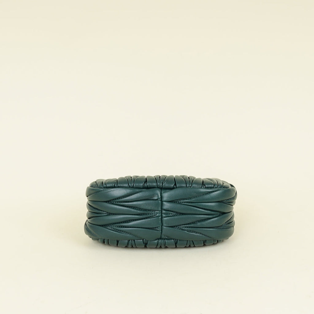 Miu Miu Emerald Green Mini Wander Hobo Bag