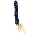 Miu Miu Navy Blue Braided Cord Keychain
