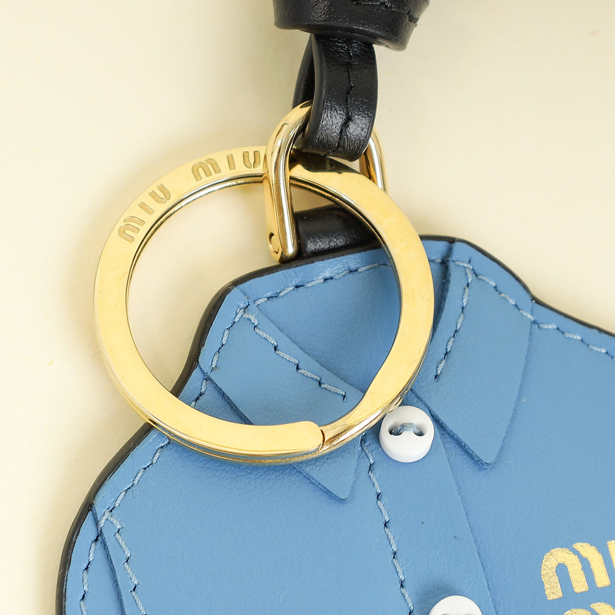 Miu Miu Periwinkle Blue Shirt Keychain