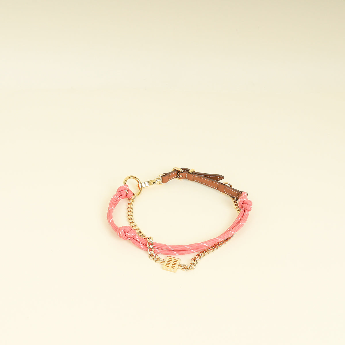 Miu Miu Bicolor, Cord and Metal Trick Keyring