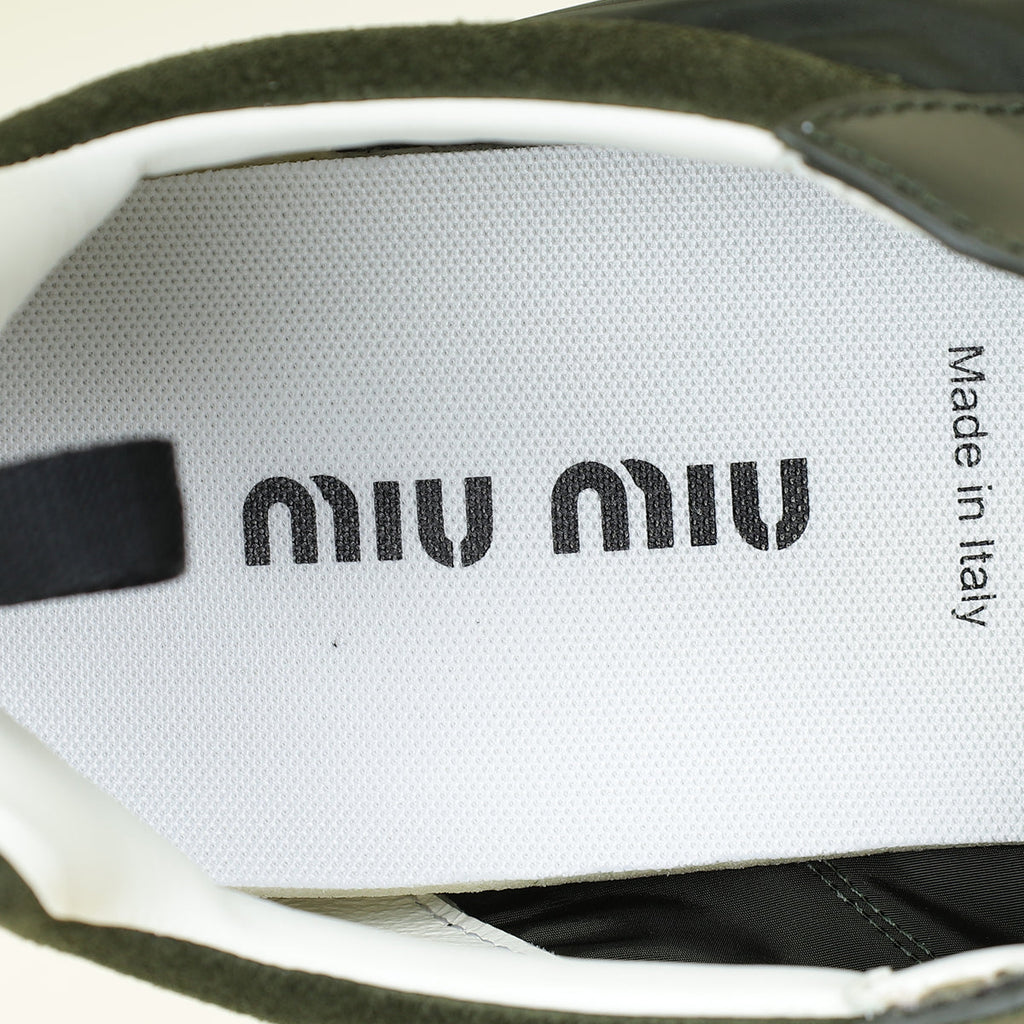 Miu Miu Khaki Tyre Technical Sneakers 40
