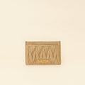 Miu Miu Cammeo Beige Matelassé Card Holder