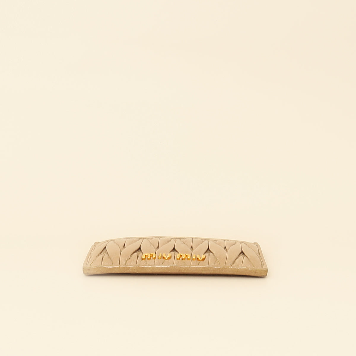 Miu Miu Cammeo Beige Matelassé Card Holder