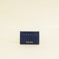 Miu Miu Navy Matelassé Card Holder