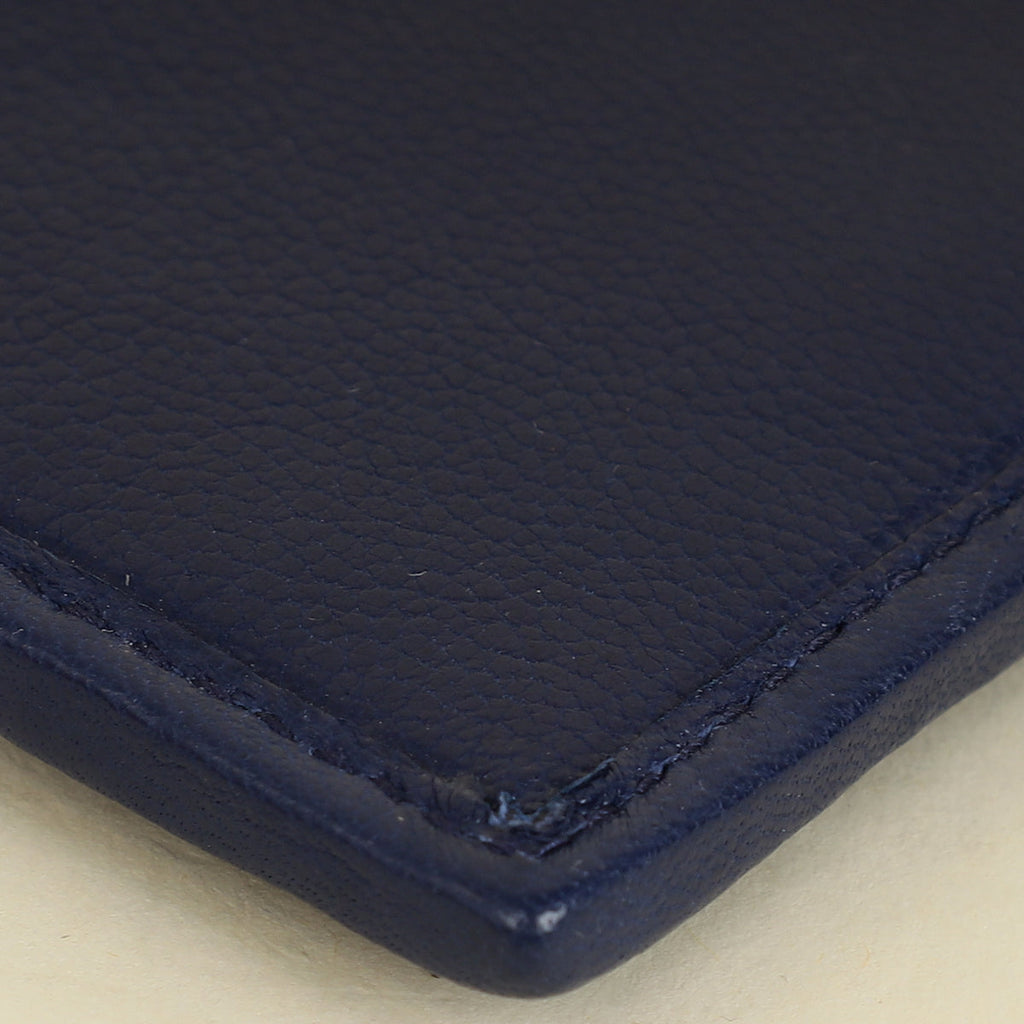 Miu Miu Navy Matelassé Card Holder