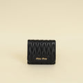 Miu Miu Black Small Matelassé Wallet