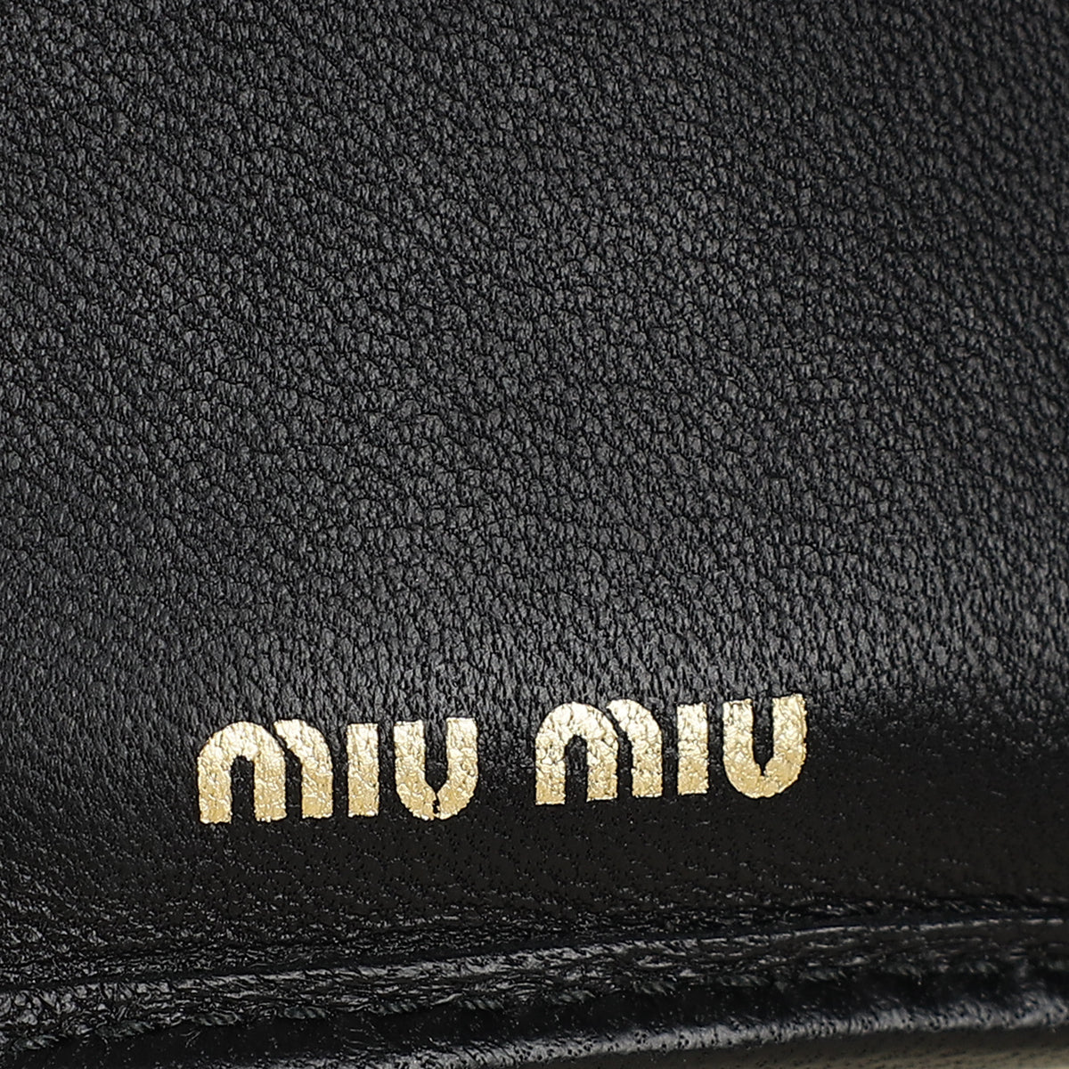 Miu Miu Black Small Matelassé Wallet