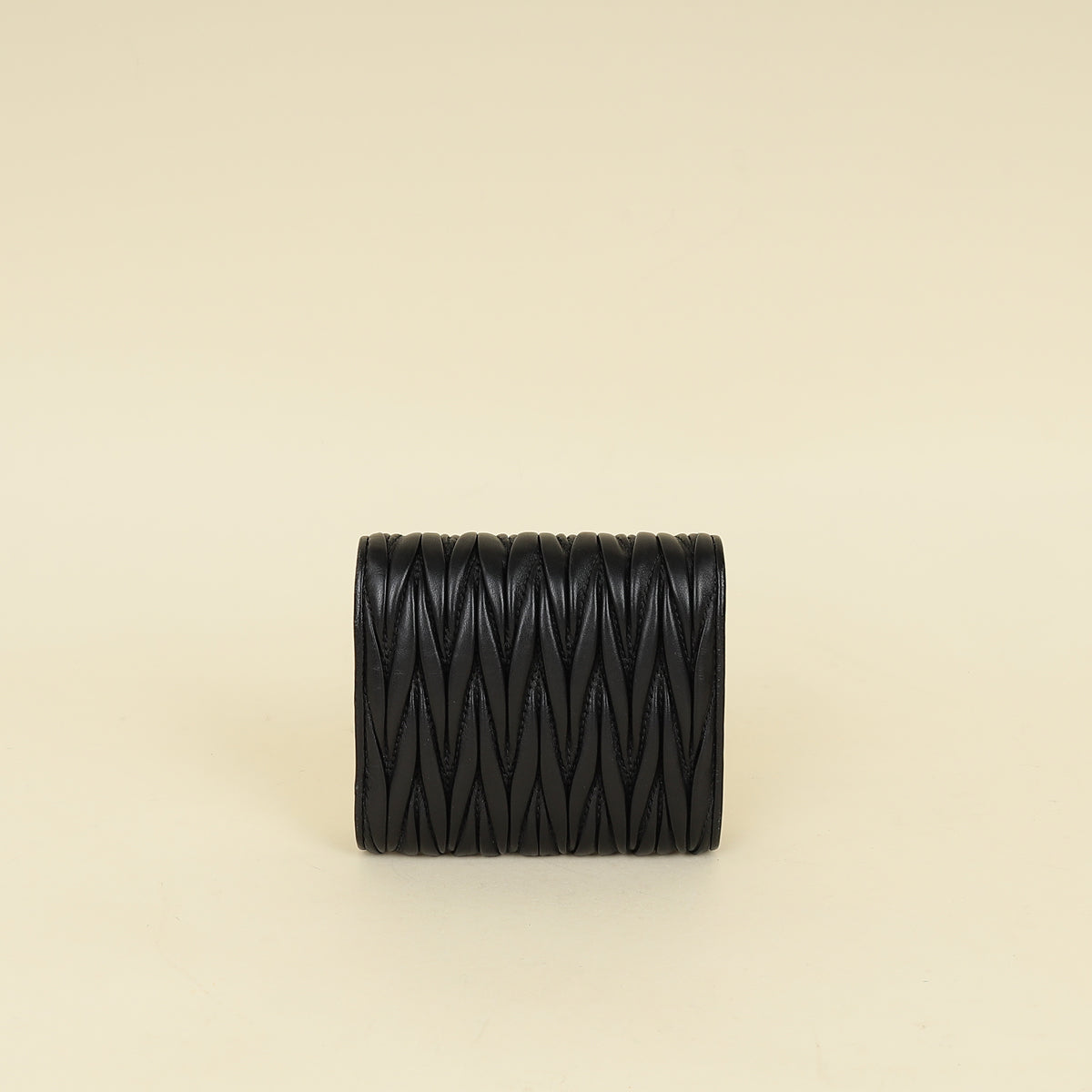 Miu Miu Black Small Matelassé Wallet