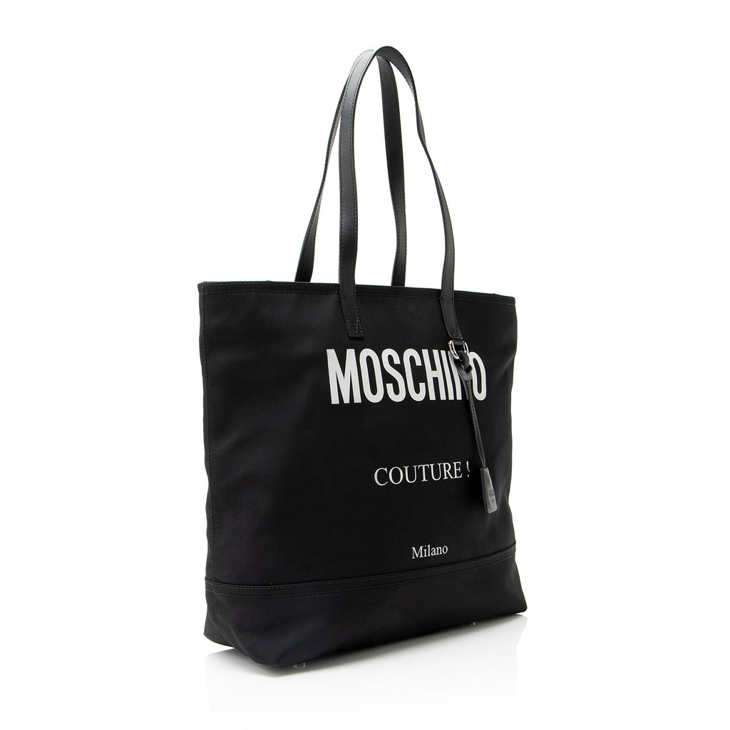 Moschino Canvas Logo Tote