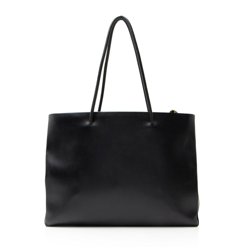 Moschino Leather Logo Shopper Tote