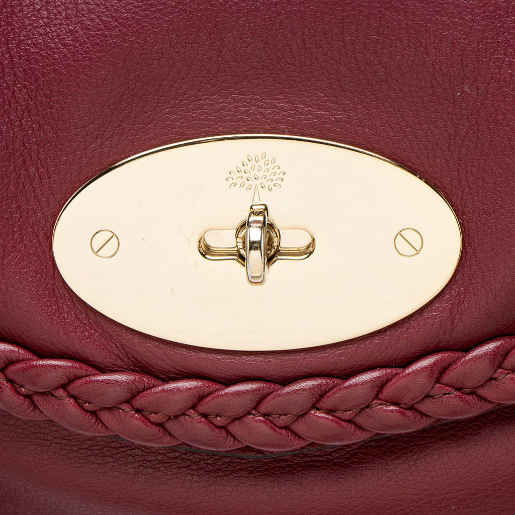 Mulberry Polished Buffalo Braided Alexa Small Crossbody