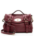 Mulberry Polished Buffalo Braided Alexa Small Crossbody