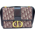 Christian Dior 30 Montaigne Oblique Canvas/Leather/Jacquard Shoulder Bag