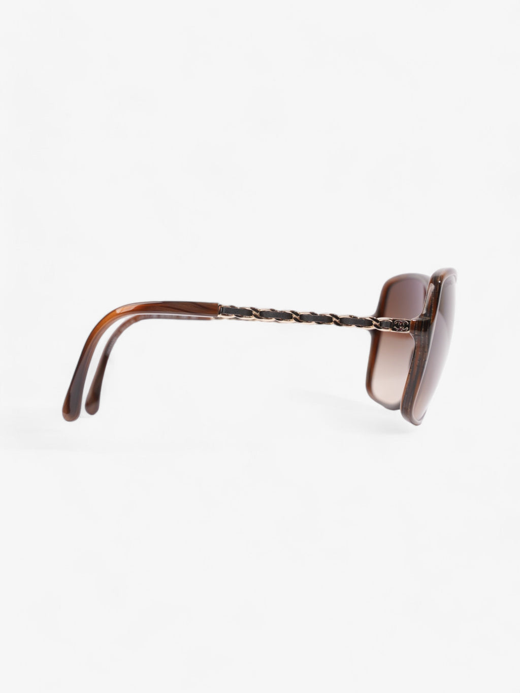 Chanel Square Sunglasses Brown  Acetate 135mm