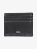 Christian Dior Oblique Galaxy Card Holder Black Leather