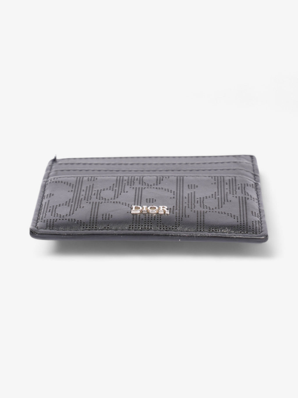 Christian Dior Oblique Galaxy Card Holder Black Leather