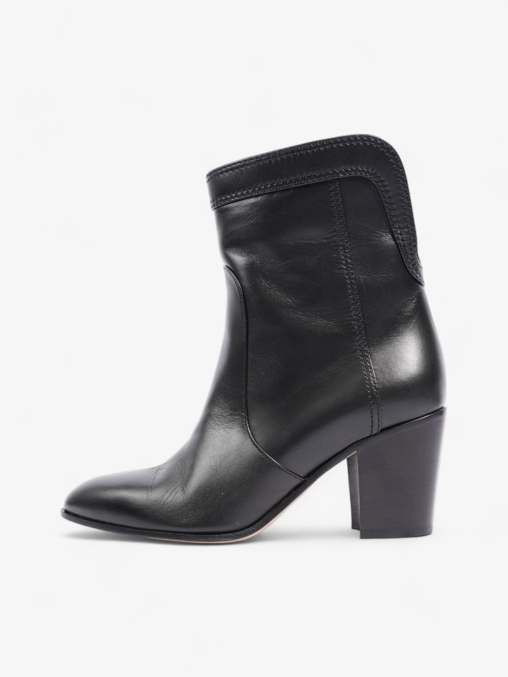 Chanel Western CC Boots 50mm Black Calfskin Leather EU 36.5 UK 3.5