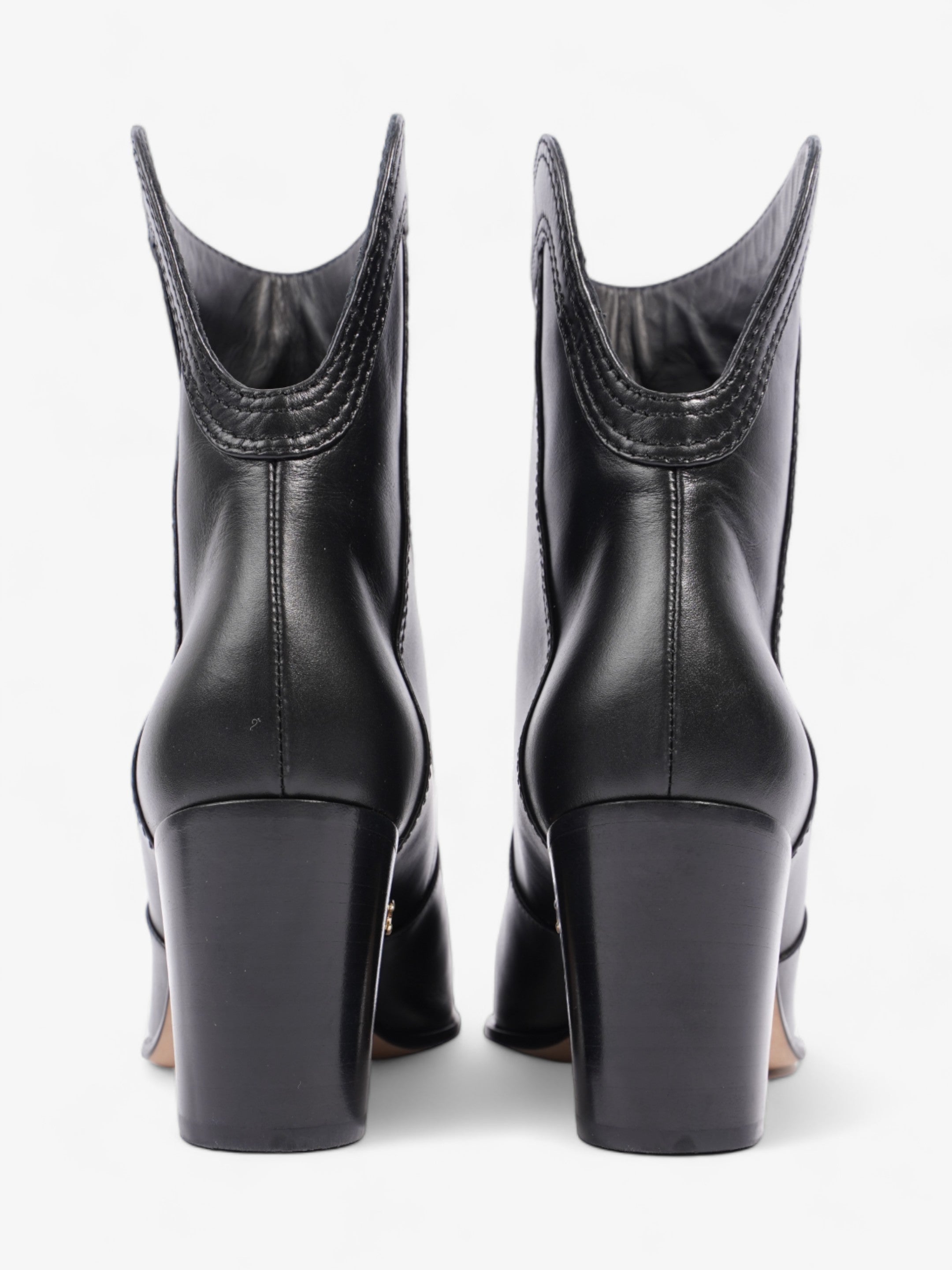 Chanel Western CC Boots 50mm Black Calfskin Leather EU 36.5 UK 3.5