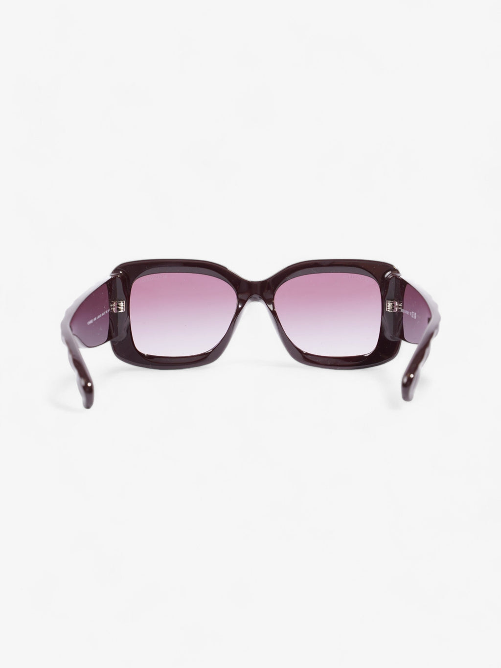 Chanel Rectangle Sunglasses Burgundy Acetate 135mm