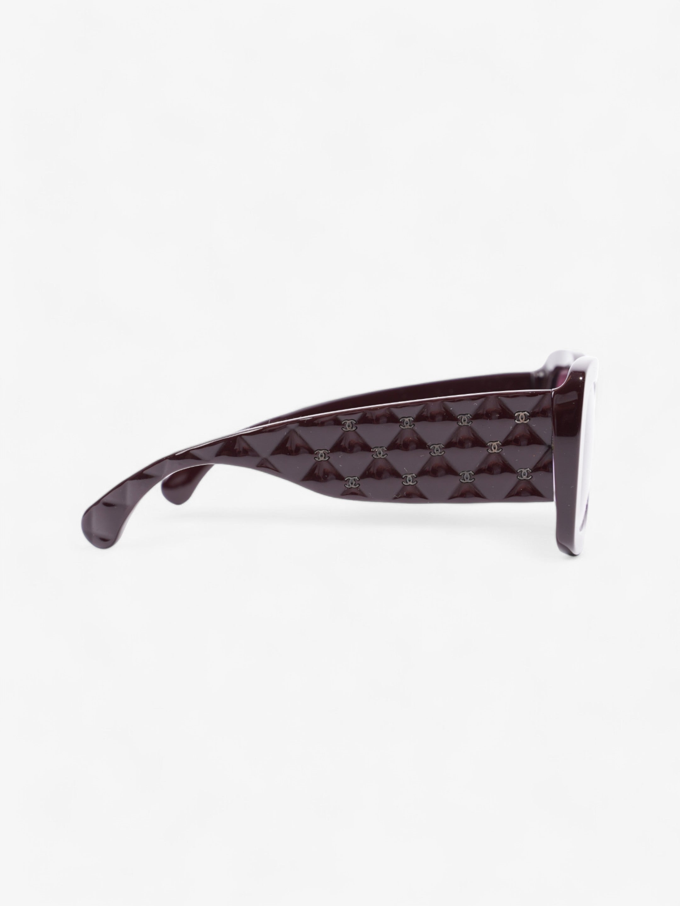 Chanel Rectangle Sunglasses Burgundy Acetate 135mm
