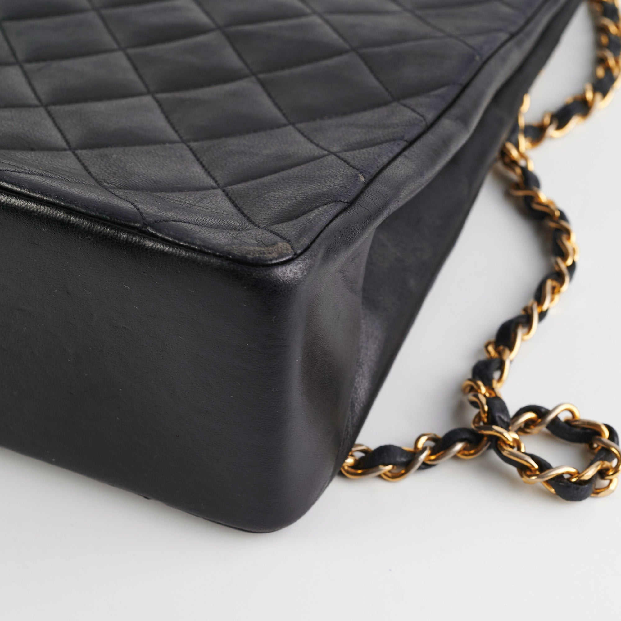 Chanel Vintage CC Locket Chain Tote Bag Black