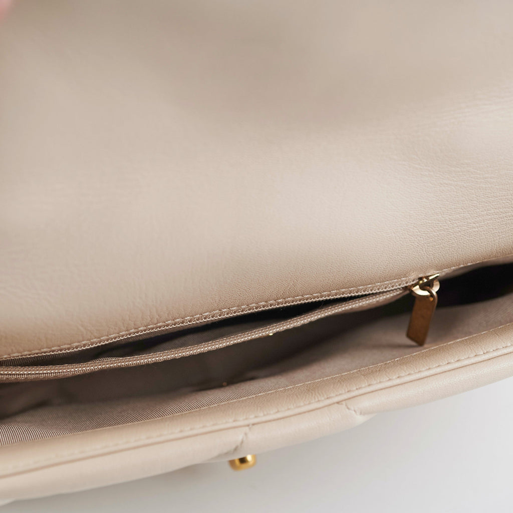Chanel 19 Small Beige Crossbody Bag