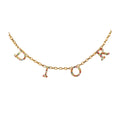 Christian Dior Multicolour Rhinestone Logo Necklace Costume Jewellery