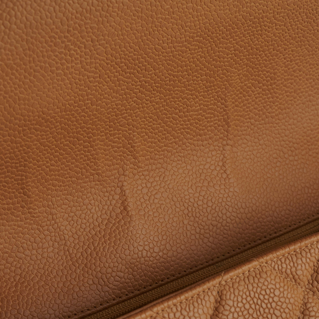 Chanel Vintage Square Caviar Beige Bag