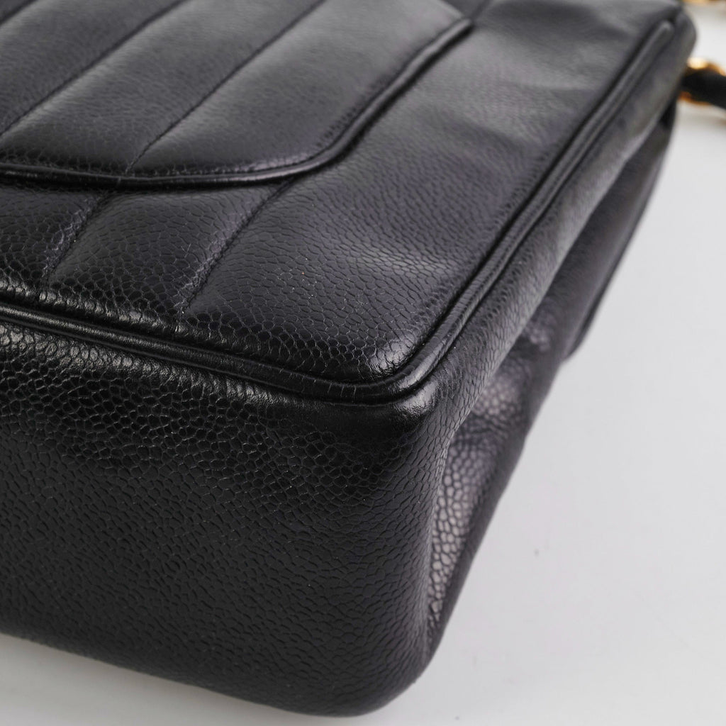 ITEM 33 - Chanel Vintage Caviar Jumbo Black