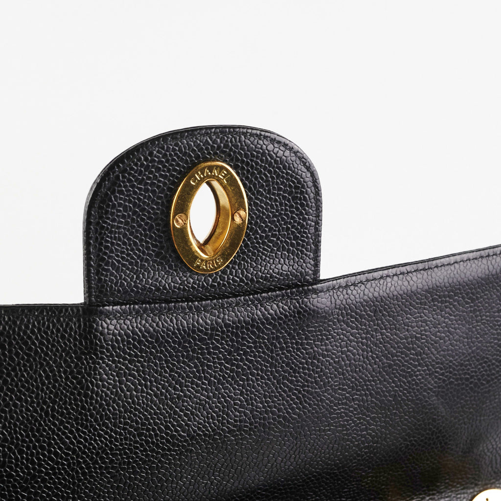 ITEM 33 - Chanel Vintage Caviar Jumbo Black