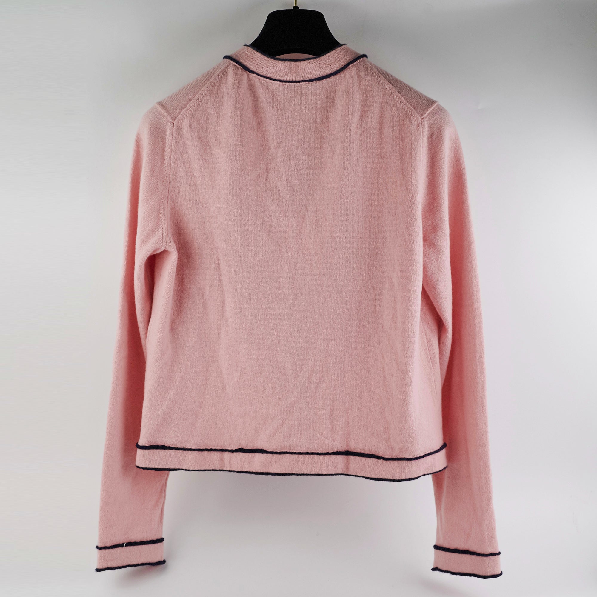 Chanel Pink Cashmere Cardigan Size EURO 38/ AU 10