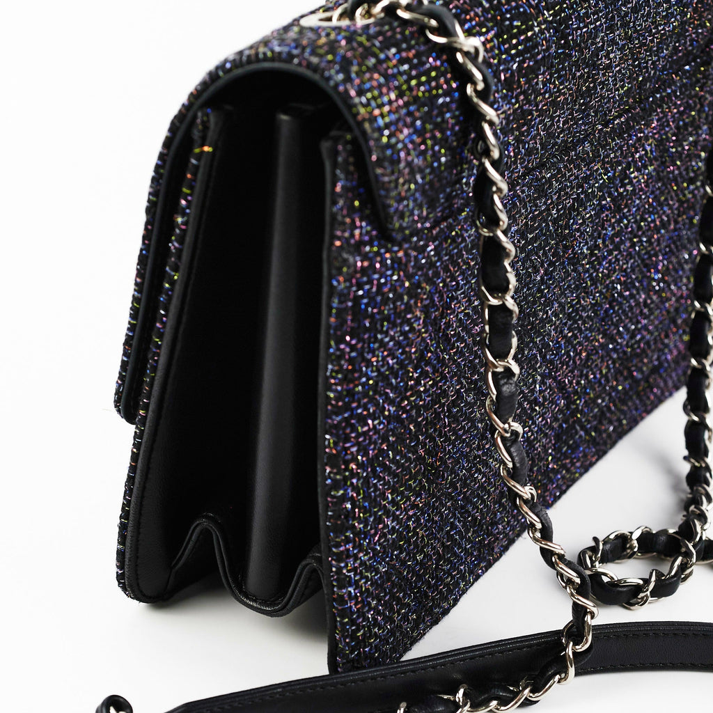 Chanel Seasonal Tweed Black Flap Bag