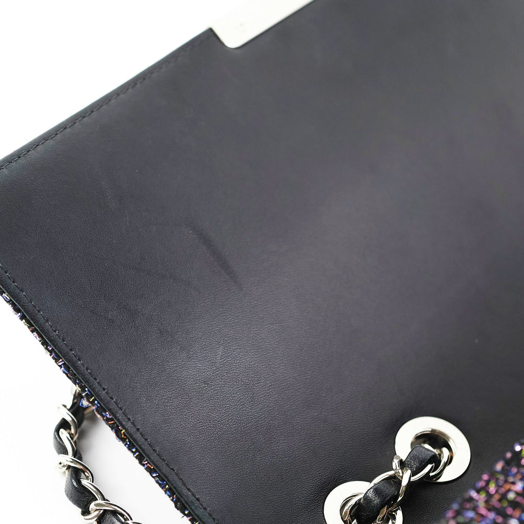 Chanel Seasonal Tweed Black Flap Bag
